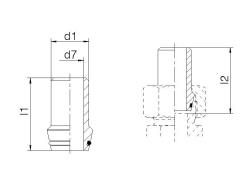BOQUILLA SOLDADA CON CONO DE OBTURACION Y JUNTA TORICA DIN 24 GRADOS DESIGNACION 24-WDNPSO-10X1.5-C10 SERIE LIGERA Y PESADA IDENTICAS DIAMETRO EXTERIOR TUBO 10 MM PARA TUBO 10X1.5 MM LONGITUD 32.5 MM PRESION 315 BAR REF. VOSS 0070619967